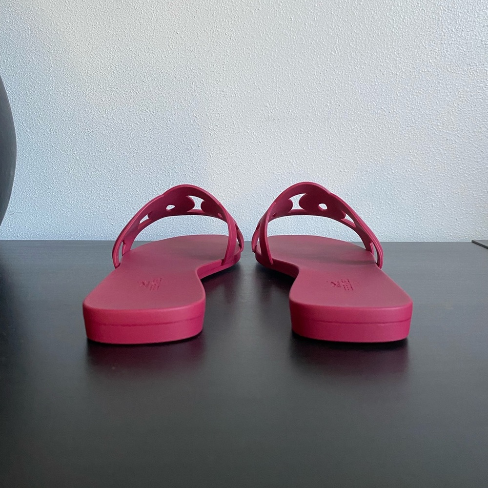 NIB Hermès Aloha Rubber Sandals Red Rose Baie size 36 - Picture 6 of 8